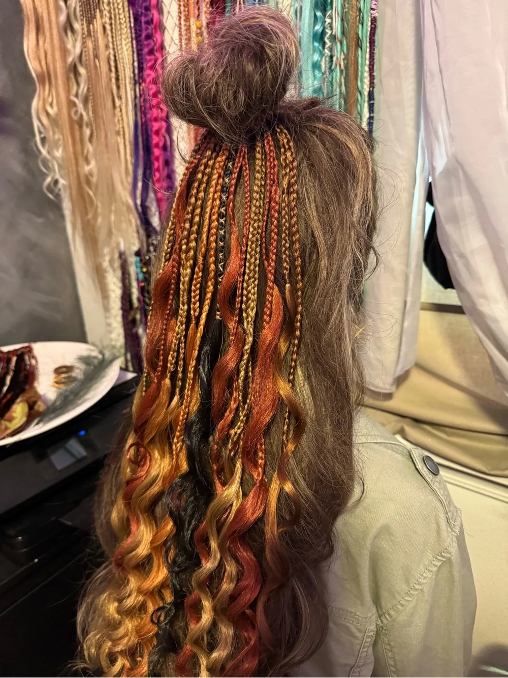 Multi-Tone Red & Gold Women’s Hair Extensions